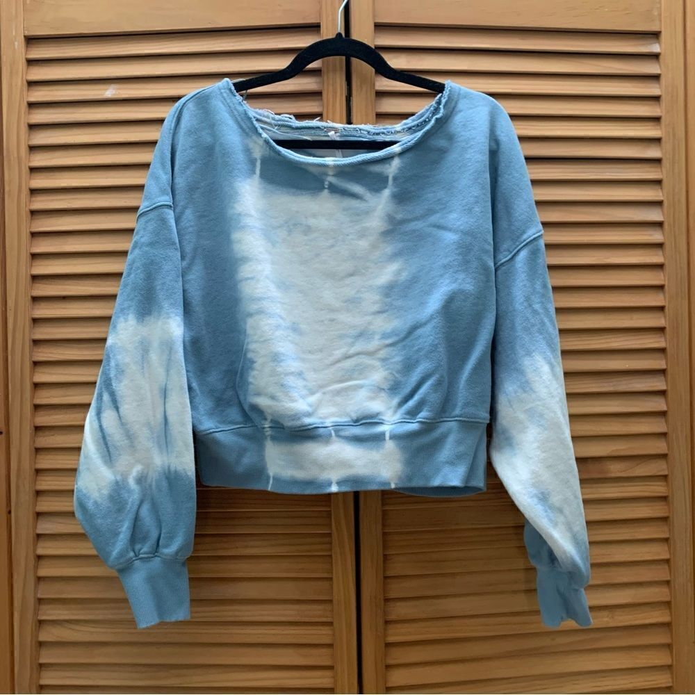 Free People Tie Dye Oversized Crewneck Small